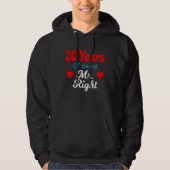 20th Wedding Anniversary for Men Him Mr Right Husb Hoodie (Voorkant)