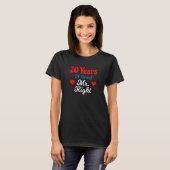 20th Wedding Anniversary for Men Him Mr Right Husb T-shirt (Voorkant volledig)