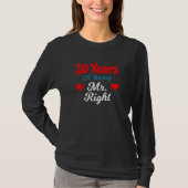20th Wedding Anniversary for Men Him Mr Right Husb T-shirt (Voorkant)