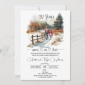 20th Wedding Anniversary Winter Landscape Romantic Kaart (Voorkant)