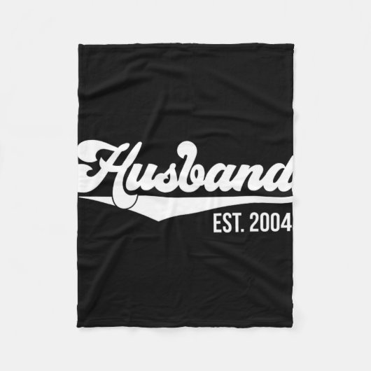 20th Wedding Jubileum Husband Est 2004 T-shirt. Fleece Deken (Voorkant)