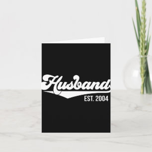 20th Wedding Jubileum Husband Est 2004 T-shirt. Kaart
