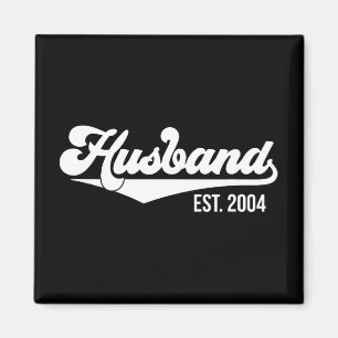 20th Wedding Jubileum Husband Est 2004 T-shirt. Magneet