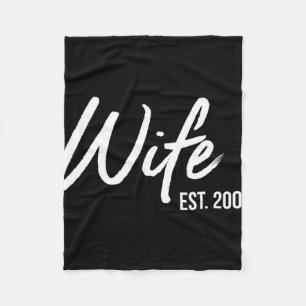 20th Wedding Jubileum Wife Est 2003 T-shirt.png Fleece Deken
