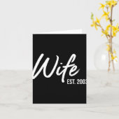 20th Wedding Jubileum Wife Est 2003 T-shirt.png Kaart (Gele Bloem)