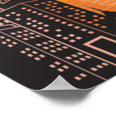 20x16 Abstracte Oranje Stadsmuurkunst Poster (Hoek)