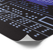 20x16 Abstracte Paarse Stadsmuurkunst Poster (Hoek)