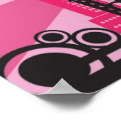 20x16 Abstracte roze stadsmuur Art Poster (Hoek)