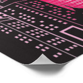 20x16 Abstracte roze stadsmuur Art Poster (Hoek)