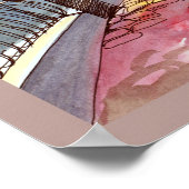20x16 Abstracte Stadsscène Muurkunst Poster (Hoek)