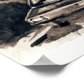 20x16 Abstracte Stadsscène Muurkunst Poster (Hoek)