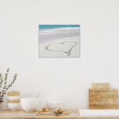 20x16 Hartslag op de strand Wall Art Poster (Keuken)