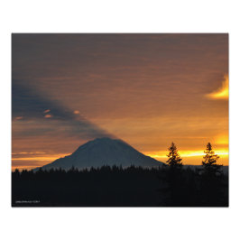 20X16 Monteer Rainier en zijn schaduw Foto Afdruk