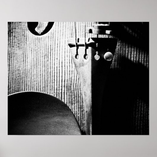 20x16 Violin Poster - B/W (Voorkant)