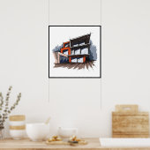 20x20 Abstract huis muurkunst Poster (Keuken)