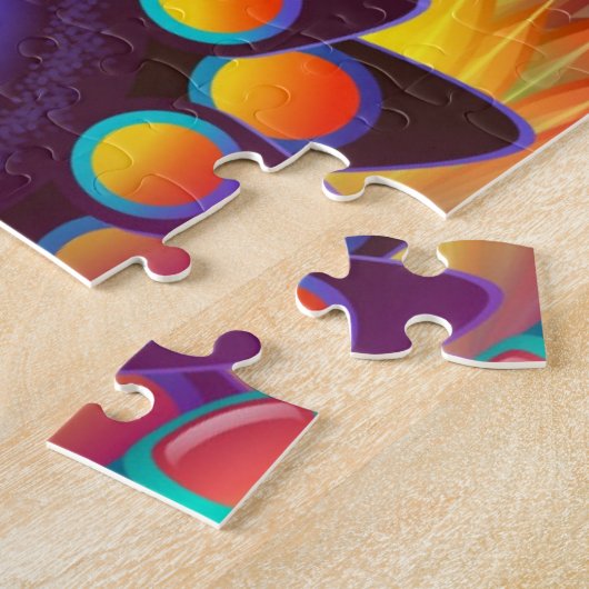 20x20 Abstracte Psychedelic Mandalas Puzzle Legpuzzel (Zijkant)