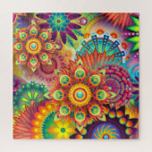 20x20 Abstracte Psychedelic Mandalas Puzzle Legpuzzel (Verticaal)