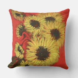 20X20 KATOENEN ZONNEBLOEM KUSSEN