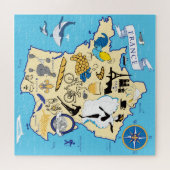 20x20 Map of France Puzzle for Colorblind People Legpuzzel (Horizontaal)
