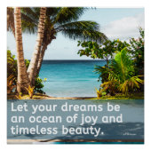 20x20 Ocean van het Poster van het Citaat van de J (Voorkant)