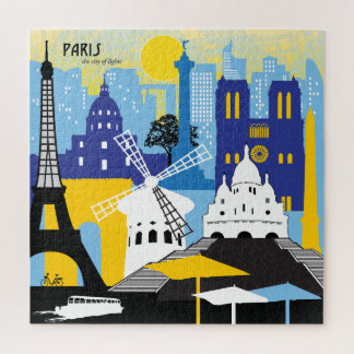 20x20 Paris Skyline Puzzle for Colorblind People Legpuzzel