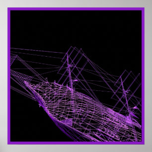 20x20 Piratenschip Muurkunst Poster