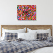 20x24 Wormhole Bubbles Verpakt Canvas Afdruk (Insitu (Slaapkamer))