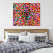20x24 Wormhole Bubbles Verpakt Canvas Afdruk (Insitu (Slaapkamer))