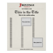 20x25 Aangepaste krant Artikel Poster (Voorkant)