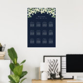 20x28" 12 Tafels van 8 Bruiloft Zitting Grafiek Po Poster (Thuiskantoor)