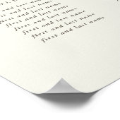 20x28" 12 Tafels van 8 Stoelenindeling Poster voor (Hoek)