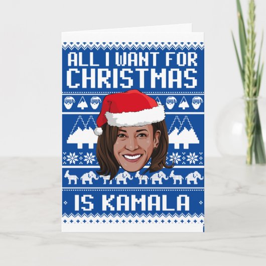 20x28 Alles wat ik voor Kerstmis wil is Kamala - W Kaart (Voorkant)