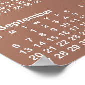 20x28 Photo Mocha 2026 Calendar Poster (Hoek)