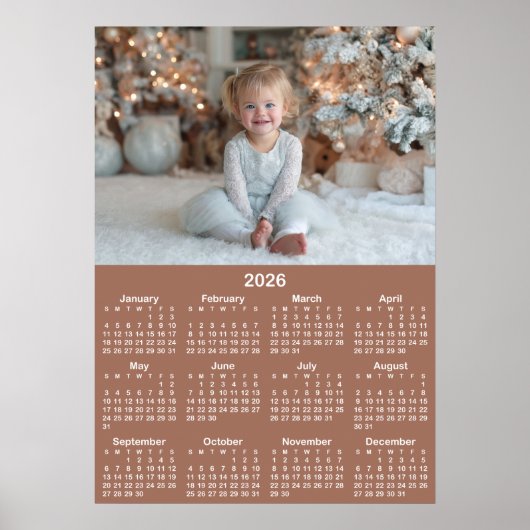 20x28 Photo Mocha 2026 Calendar Poster (Voorkant)