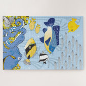 20x30 Art Deco Ocean Puzzle for Colorblind People Legpuzzel (Horizontaal)