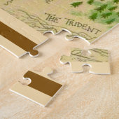 20x30 geïllustreerde kaart van Yellowstone Legpuzzel (Zijkant)