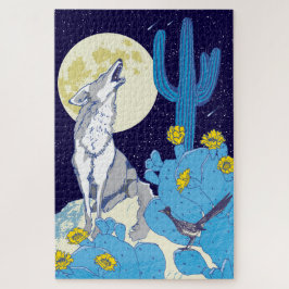 20x30 Howling Coyote Puzzle for Colorblind People Legpuzzel