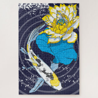 20x30 Koi en Lotus Puzzle voor kleurenblinden Legpuzzel
