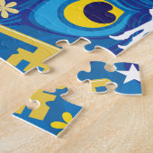 20x30 Peacock Puzzle for Colorblind People Legpuzzel (Zijkant)