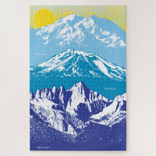 20x30 West USA Peaks Puzzle for Colorblind People Legpuzzel (Verticaal)