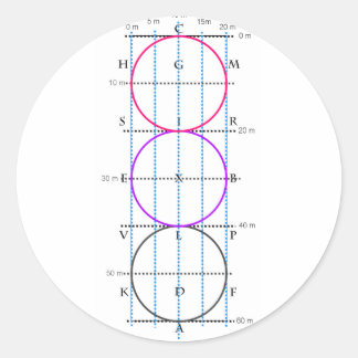 20x60m Dressage Court **Cirkels** Ronde Sticker