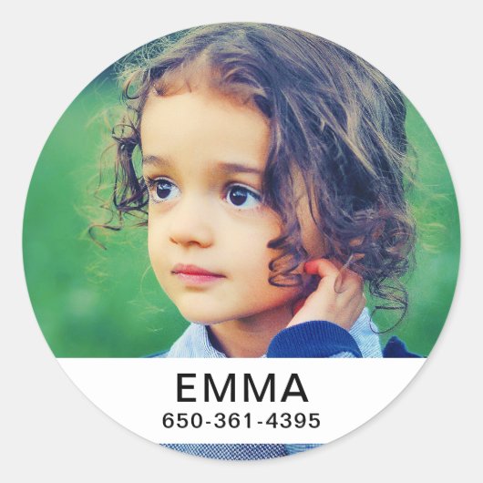 20x Belongings Labels Uw foto, naam en nummer (Voorkant)