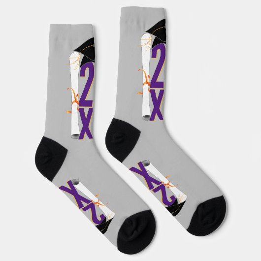 20XX Afstudeerder Pet en Diploma Afstuderen Sokken (Rechts)