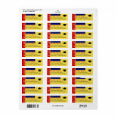 20XX afstudeerders het etiket van de de kleurenter (Full Sheet)