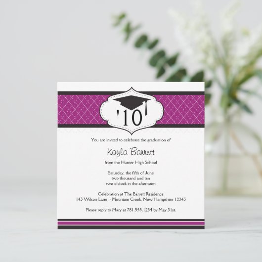 20xx Afstuderen Uitnodiging - Personaliseren (Staand voorkant)