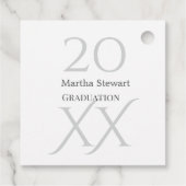 20XX bold le graduation name congrats school year  Bedankjes Labels (Achterkant)