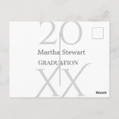 20XX bold le graduation name congrats school year  Briefkaart (Achterkant)
