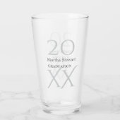 20XX bold le graduation name congrats school year  Glas (Achterkant)