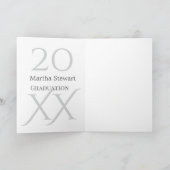 20XX bold le graduation name congrats school year  Kaart (Binnen)