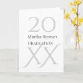 20XX bold le graduation name congrats school year  Kaart (Gele Bloem)